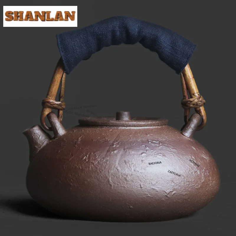 600ml Crude Pottery Rattan Handle Boiling Water Kettle Large Capacity Tea Maker Pot Herbal Medicine Kettle Oolong Tea Teaset
600ml Crude Pottery Rattan Handle Boiling Water Kettle Large Capacity Tea Maker Pot Herbal Medicine Kettle Oolong Tea Teaset