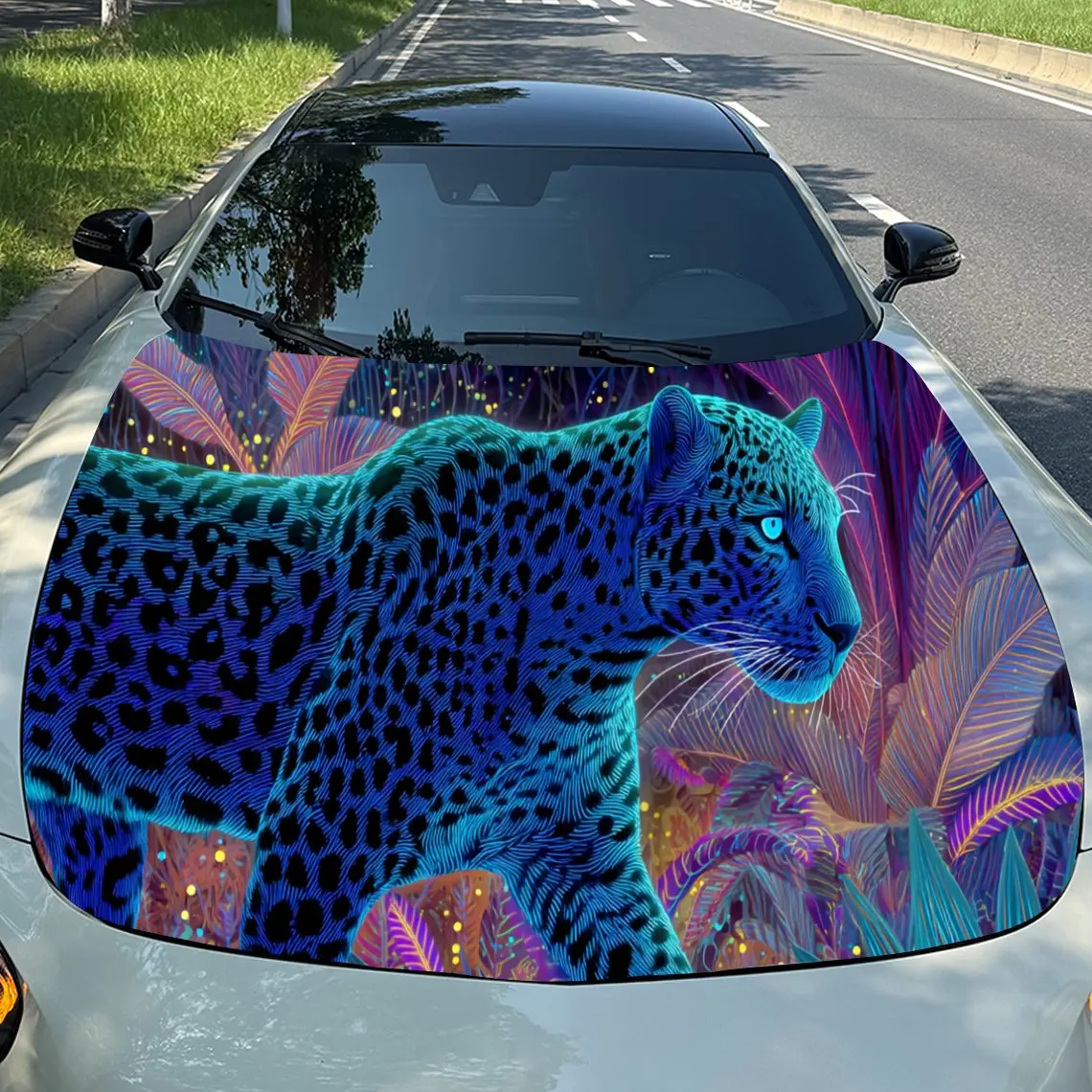 Vibrant Leopard with Neon Patterns Car Hood Stickers - Self-Adhesive, Waterproof and Durable Vinyl Wrap, Decorate And Protect Yo
Vibrant Leopard with Neon Patterns Car Hood Stickers - Self-Adhesive, Waterproof and Durable Vinyl Wrap, Decorate And Protect Yo