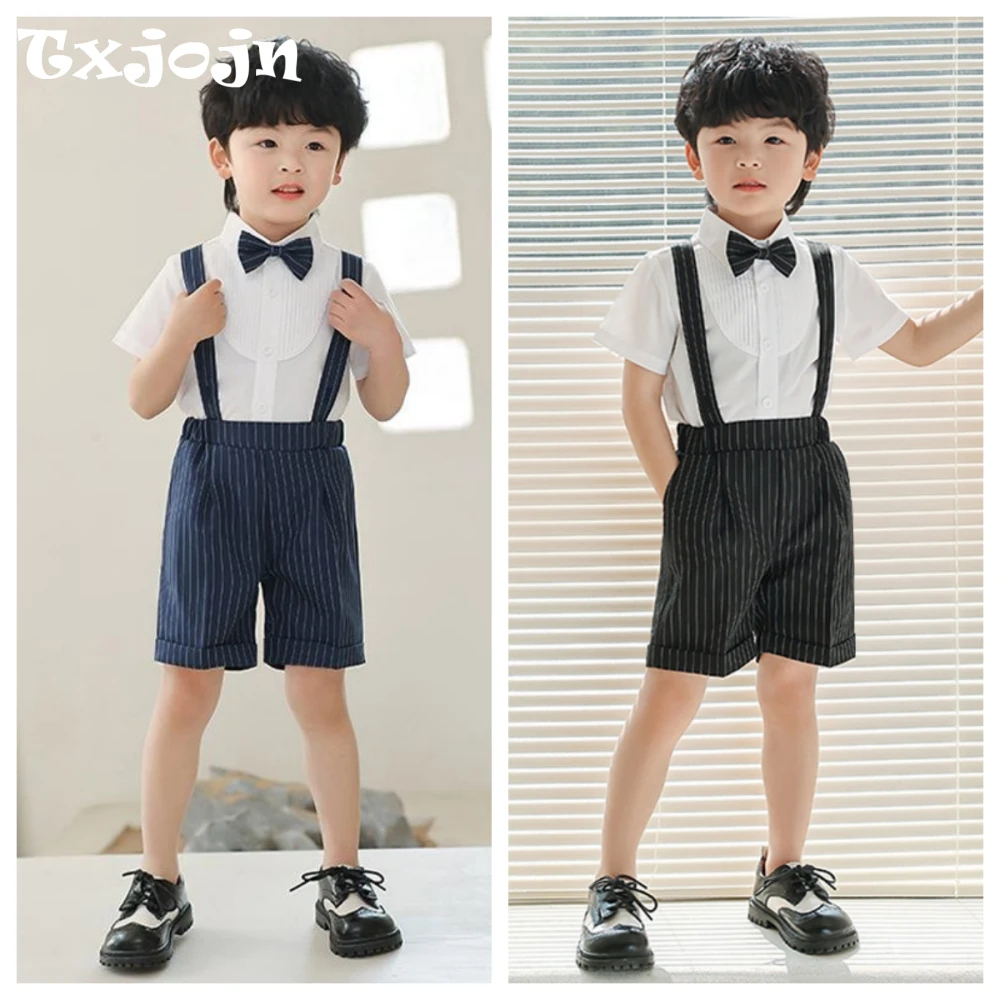 Txjojn Handsome Casual Kids Suit Set 4 Pieces Host Costumes,Striped Overalls Sets Wedding Ring Bearer Outfit 80-150cm
Txjojn Handsome Casual Kids Suit Set 4 Pieces Host Costumes,Striped Overalls Sets Wedding Ring Bearer Outfit 80-150cm