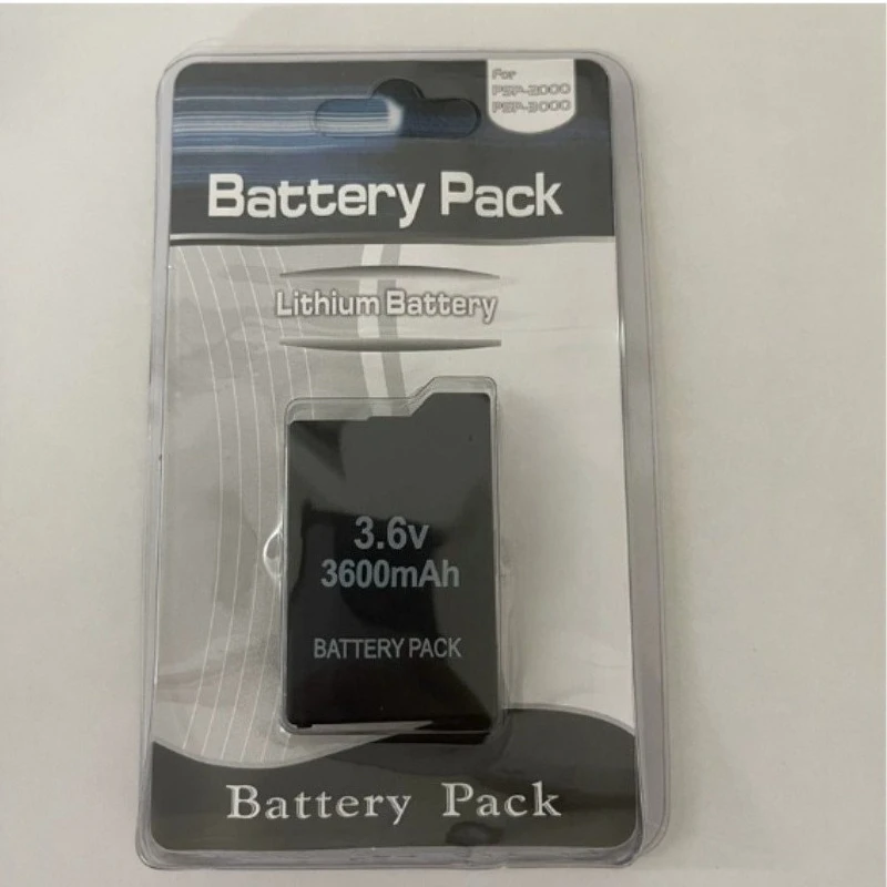 3.6V 3600mAh Rechargeable Lithium Battery Pack for PSP 1000 Lithium Batteries for PSP2000/3000 Replacement Battery
3.6V 3600mAh Rechargeable Lithium Battery Pack for PSP 1000 Lithium Batteries for PSP2000/3000 Replacement Battery