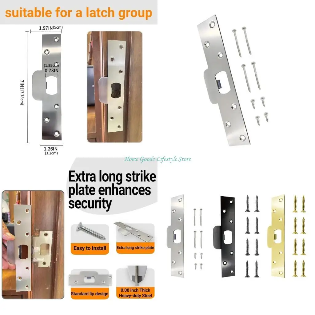 E74E Stainless Steel Lock Tongue Plates Door Reinforcement Cover Plates Heavy Type
E74E Stainless Steel Lock Tongue Plates Door Reinforcement Cover Plates Heavy Type