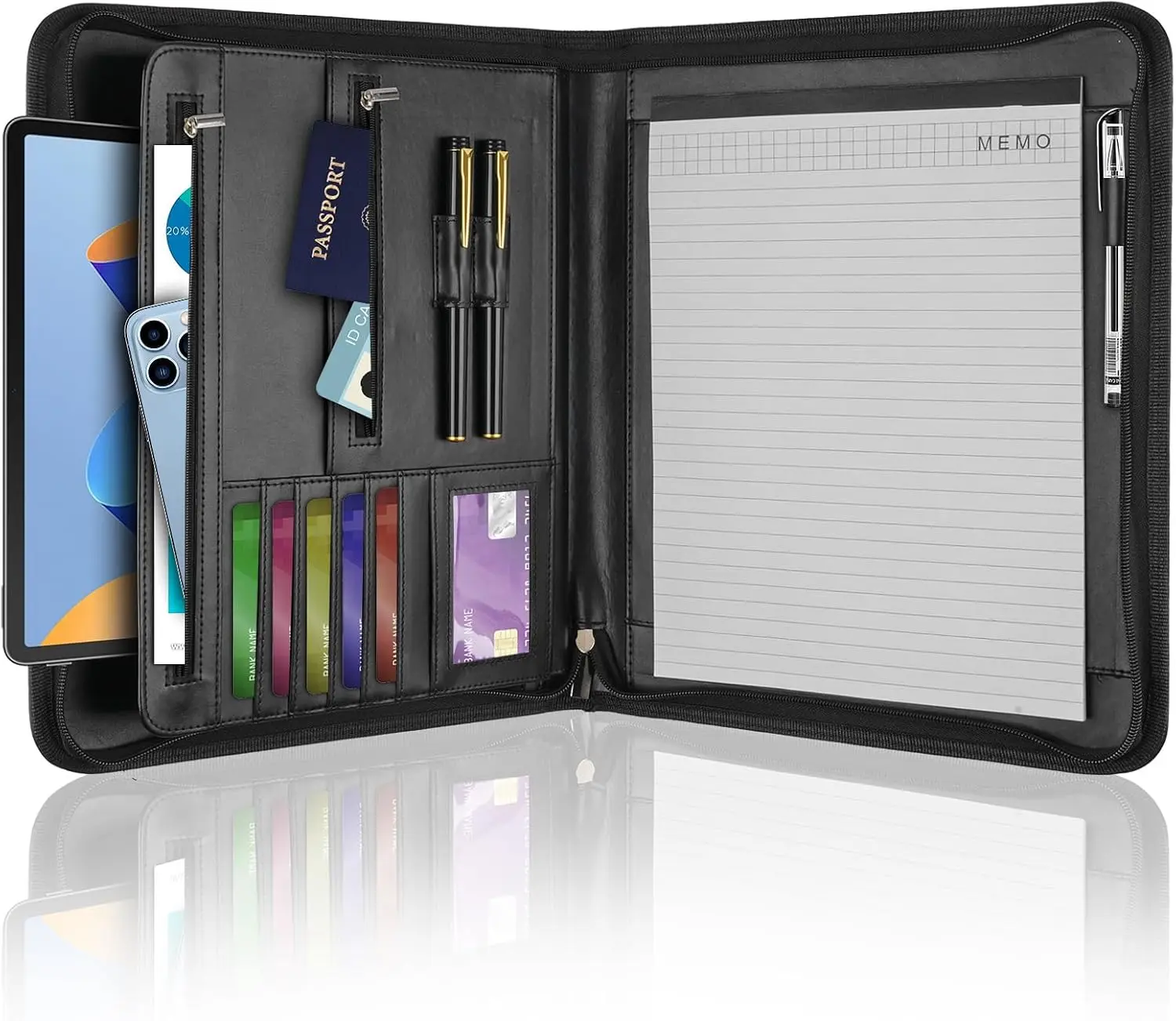 Portfolio Binder Organizer, with 25 Pages Notepad & 13" Tablet Sleeve, Professional Conference Meeting
Portfolio Binder Organizer, with 25 Pages Notepad & 13" Tablet Sleeve, Professional Conference Meeting
