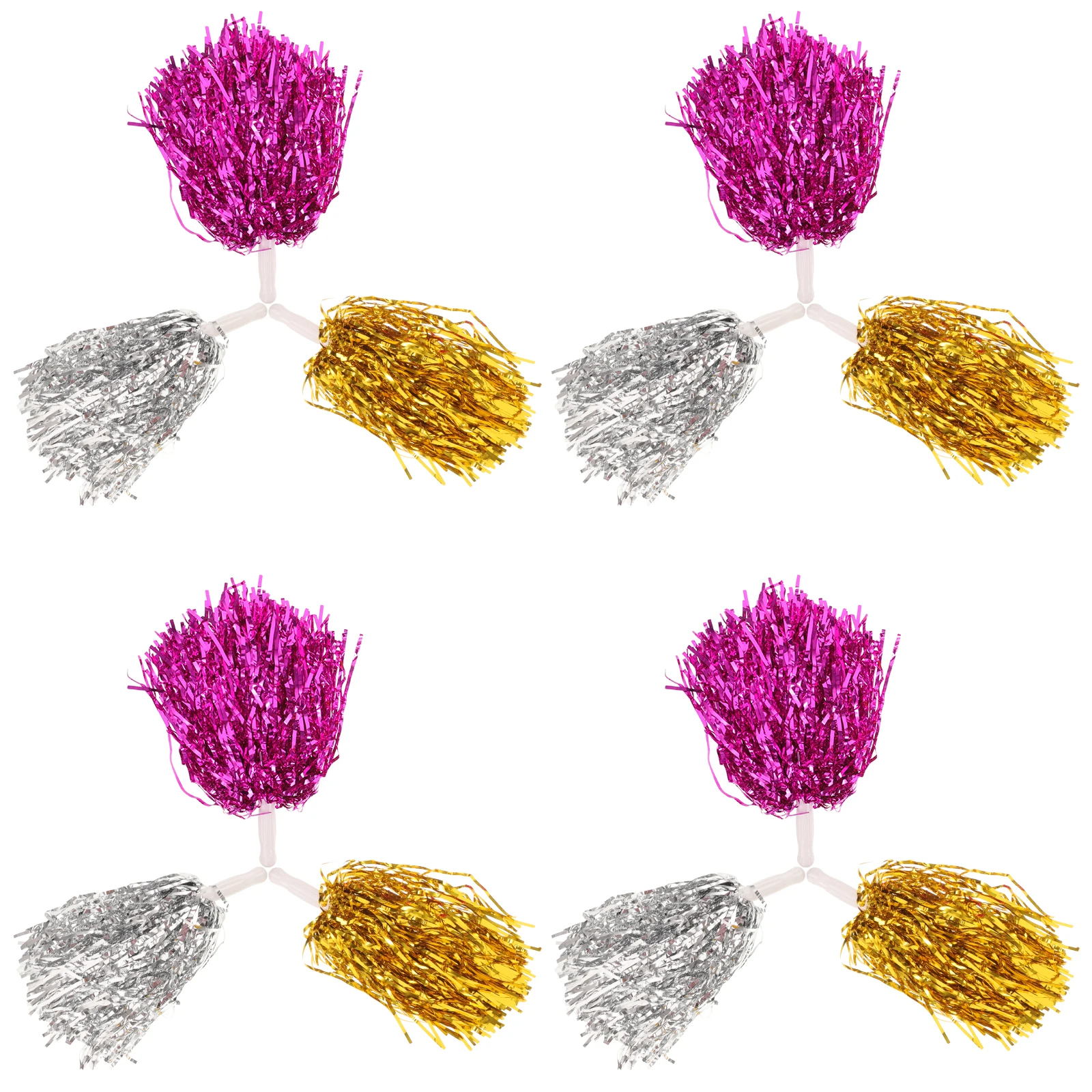 12 Pcs Cheerleading Hand Flower Pom Poms Golden Silver Rose Colored Balls Sports Event Dance Reusable
12 Pcs Cheerleading Hand Flower Pom Poms Golden Silver Rose Colored Balls Sports Event Dance Reusable