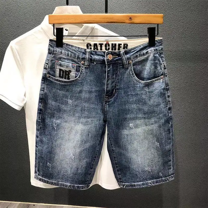 New Summer Korean Style Luxury Clothing Casual Jeans Shorts for Men Solid Color Elastic Denim Streetwear Boyfriend Short Pants
New Summer Korean Style Luxury Clothing Casual Jeans Shorts for Men Solid Color Elastic Denim Streetwear Boyfriend Short Pants
