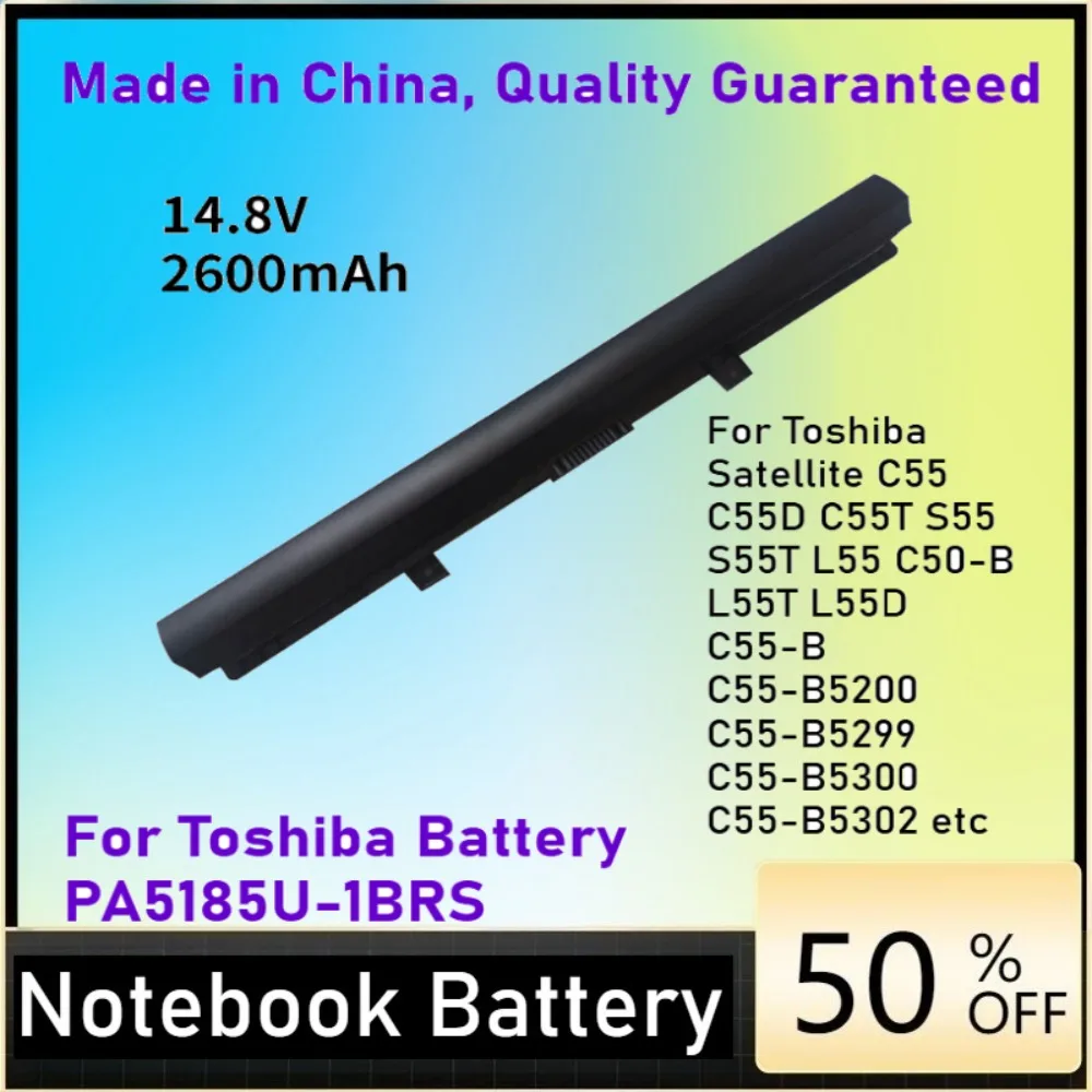 PA5185U-1BRS Battery for Toshiba Satellite C50-B C55-C C55D-B C55D-C C55T-B L50-B L55-B E45-B L55T Series PA5184U PA5186U
PA5185U-1BRS Battery for Toshiba Satellite C50-B C55-C C55D-B C55D-C C55T-B L50-B L55-B E45-B L55T Series PA5184U PA5186U