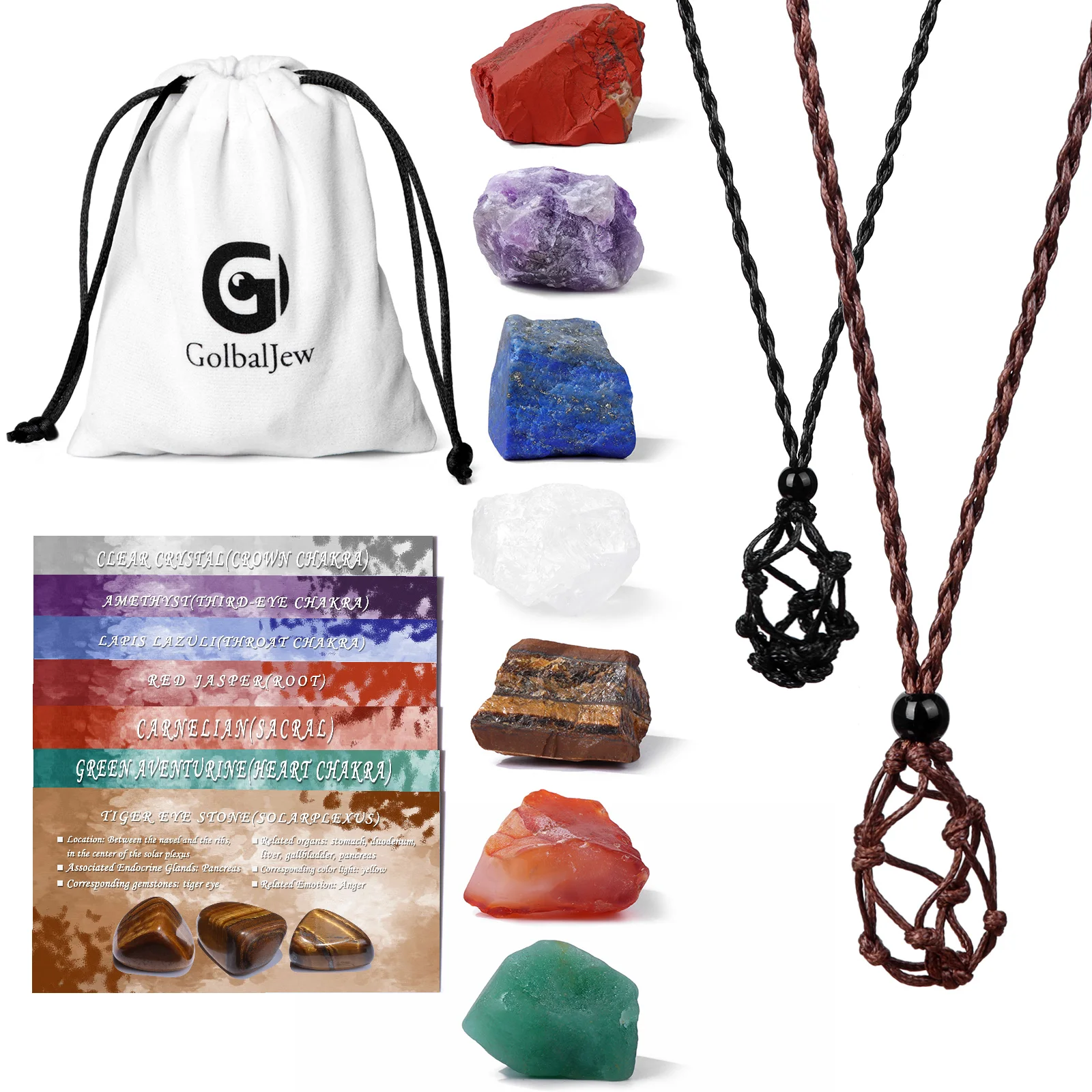 Healing Crystals Necklace Set Natural Stone Pendant Rope Wrap Necklace for Women Men Amethysts Lapis lazuli Stone Jewelry
Healing Crystals Necklace Set Natural Stone Pendant Rope Wrap Necklace for Women Men Amethysts Lapis lazuli Stone Jewelry
