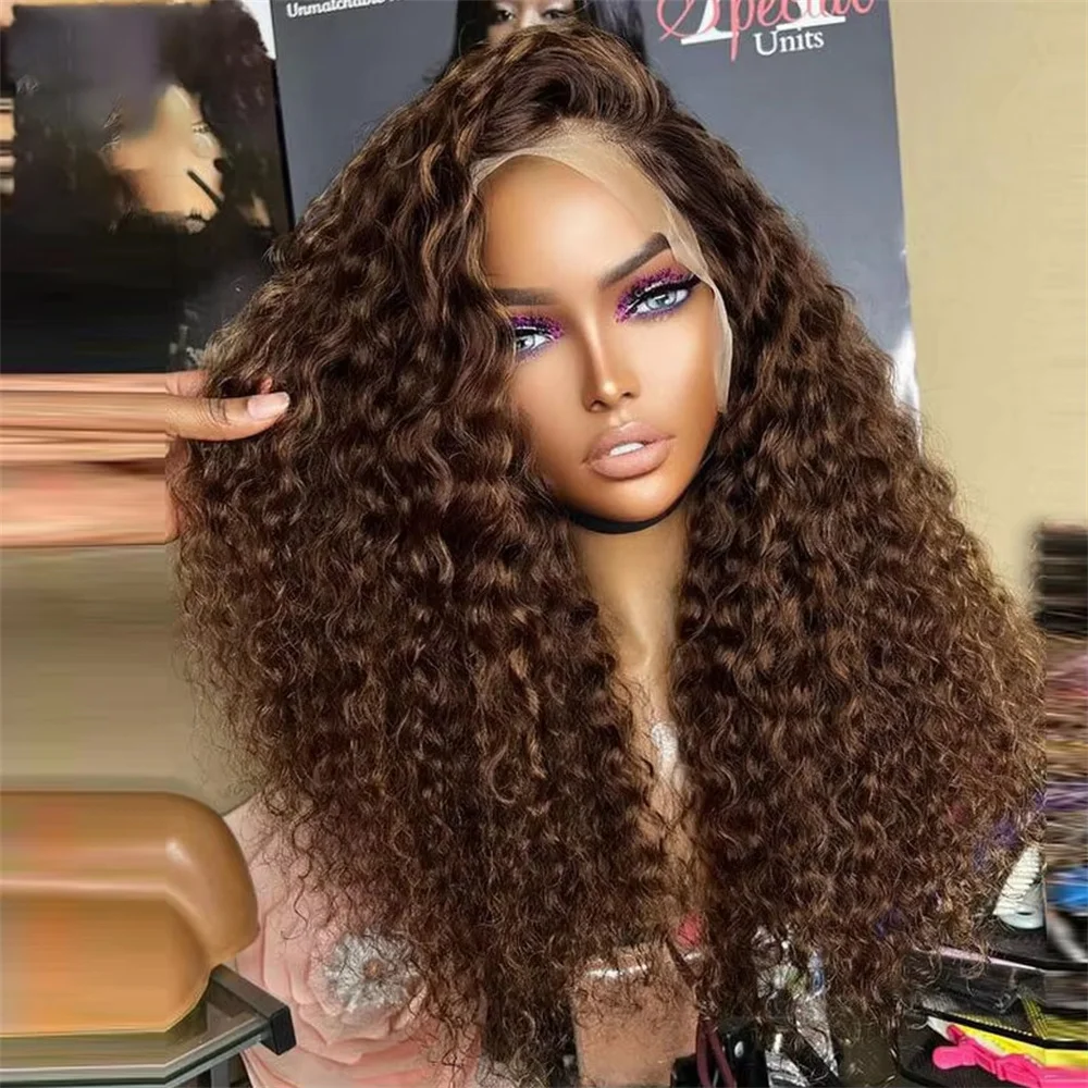 Soft 26inch Brown 180Density Long Kinky Curly Deep Lace Front Wig For Women With Baby Hair Preplucked Glueless Daily
Soft 26inch Brown 180Density Long Kinky Curly Deep Lace Front Wig For Women With Baby Hair Preplucked Glueless Daily