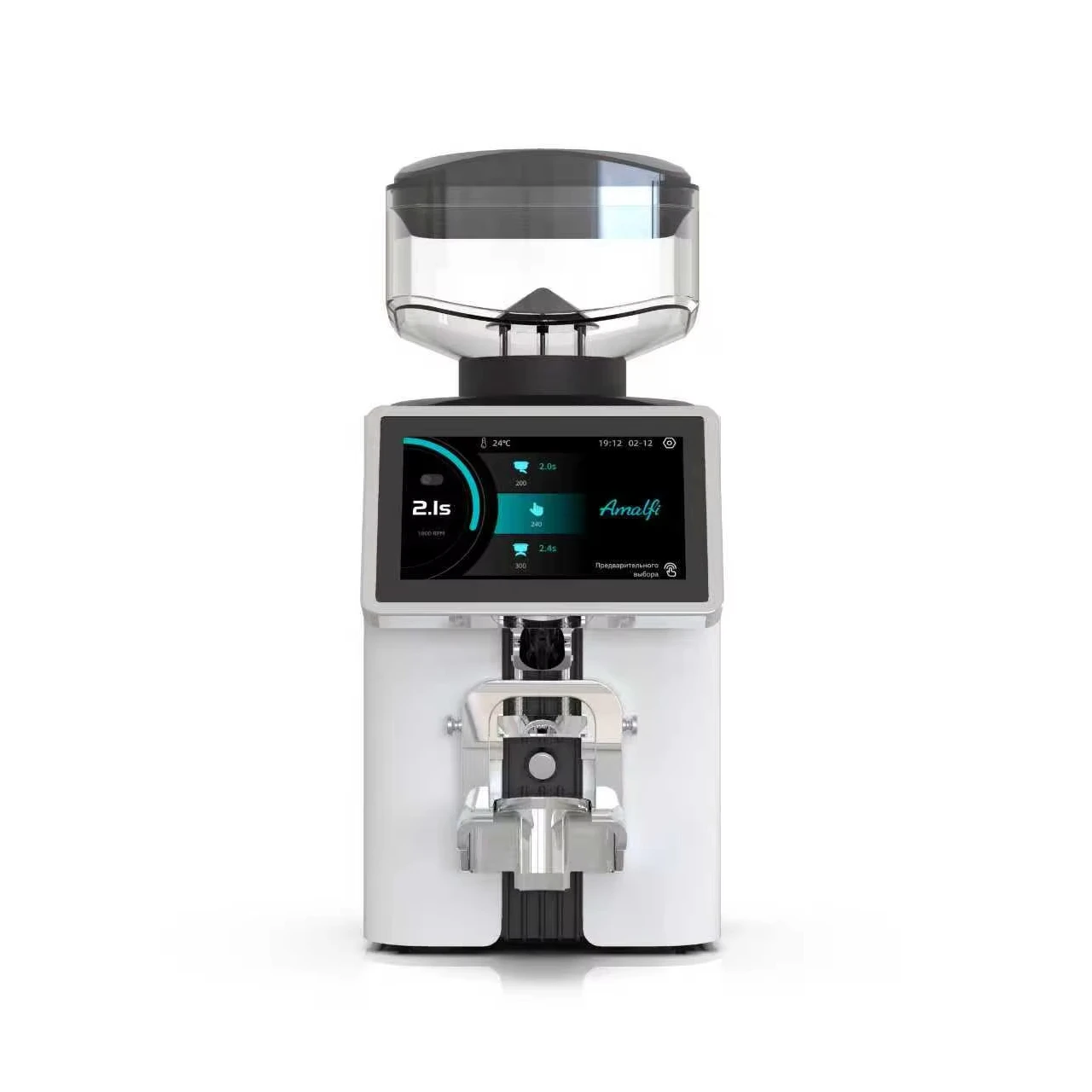 Commercial Coffee Grinder 98mm Titanium Flat Burrs Brushless DC Motor With 7" Touch Screen Weighing Dosing
Commercial Coffee Grinder 98mm Titanium Flat Burrs Brushless DC Motor With 7" Touch Screen Weighing Dosing