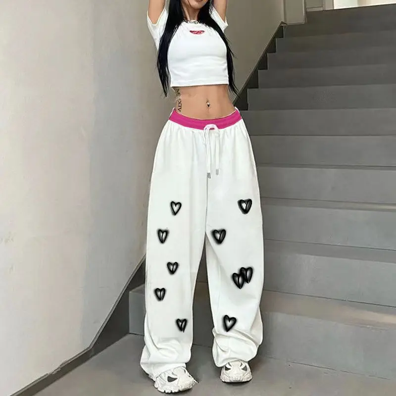 American hiphop street dance loose hip hop sweatpants women high waist casual sports pants straight drawstring wide leg trousers
American hiphop street dance loose hip hop sweatpants women high waist casual sports pants straight drawstring wide leg trousers