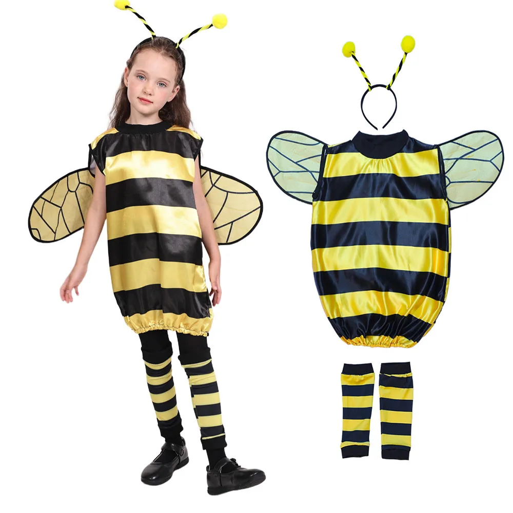 Little Bee Costume set Halloween Role-playing Cute Bee Dress Suitable For Adult and Child Stage Performances
Little Bee Costume set Halloween Role-playing Cute Bee Dress Suitable For Adult and Child Stage Performances