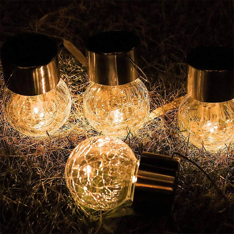 Solar Hanging Lights, Christmas Decoration Lights with Multi-Color Changing Cracked Glass Hanging Ball Outdoor Lights Waterproof
Solar Hanging Lights, Christmas Decoration Lights with Multi-Color Changing Cracked Glass Hanging Ball Outdoor Lights Waterproof