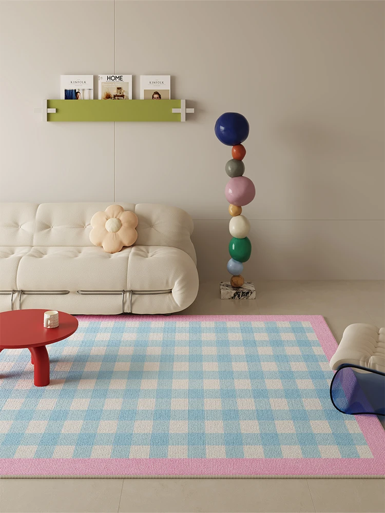 VIKAMA Summer Simple Plaid Cream Dopamine Rug Living Room Sofa Coffee Table Footrest Bedroom Bedside Floor Mat Machine Washable
VIKAMA Summer Simple Plaid Cream Dopamine Rug Living Room Sofa Coffee Table Footrest Bedroom Bedside Floor Mat Machine Washable