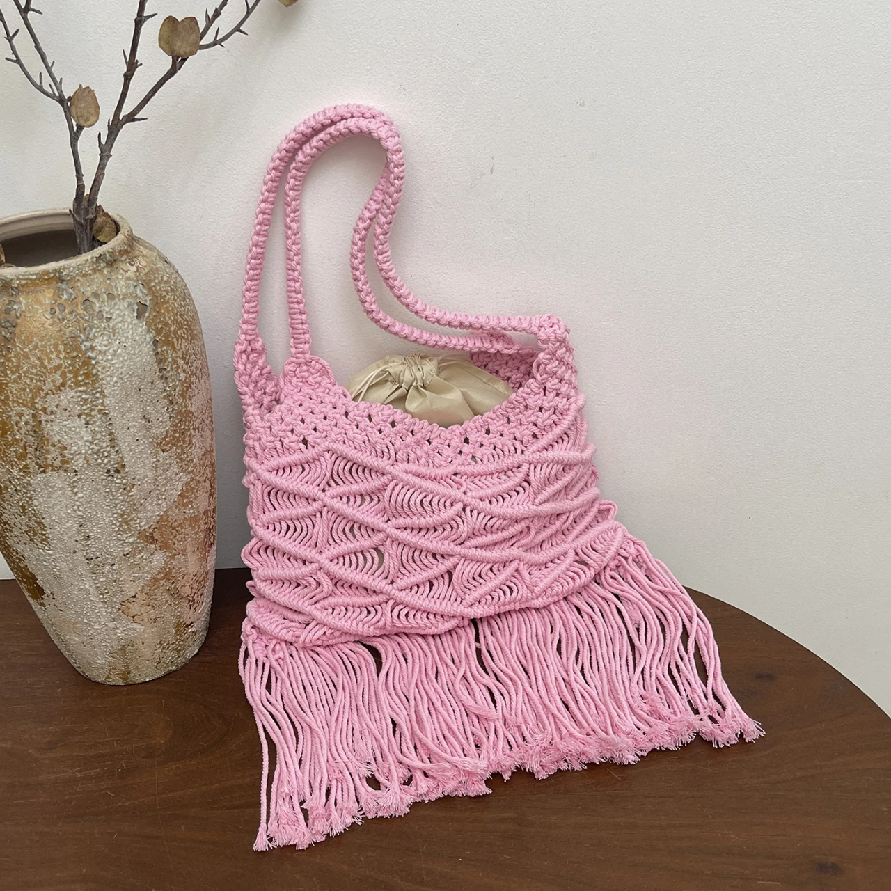 Bohemian Beach Shoulder Bag Ladies Fashion Tassel Knitting Bag Large Capacity Handmade Woven Handbag 2 Set Shopping Tote Female
Bohemian Beach Shoulder Bag Ladies Fashion Tassel Knitting Bag Large Capacity Handmade Woven Handbag 2 Set Shopping Tote Female