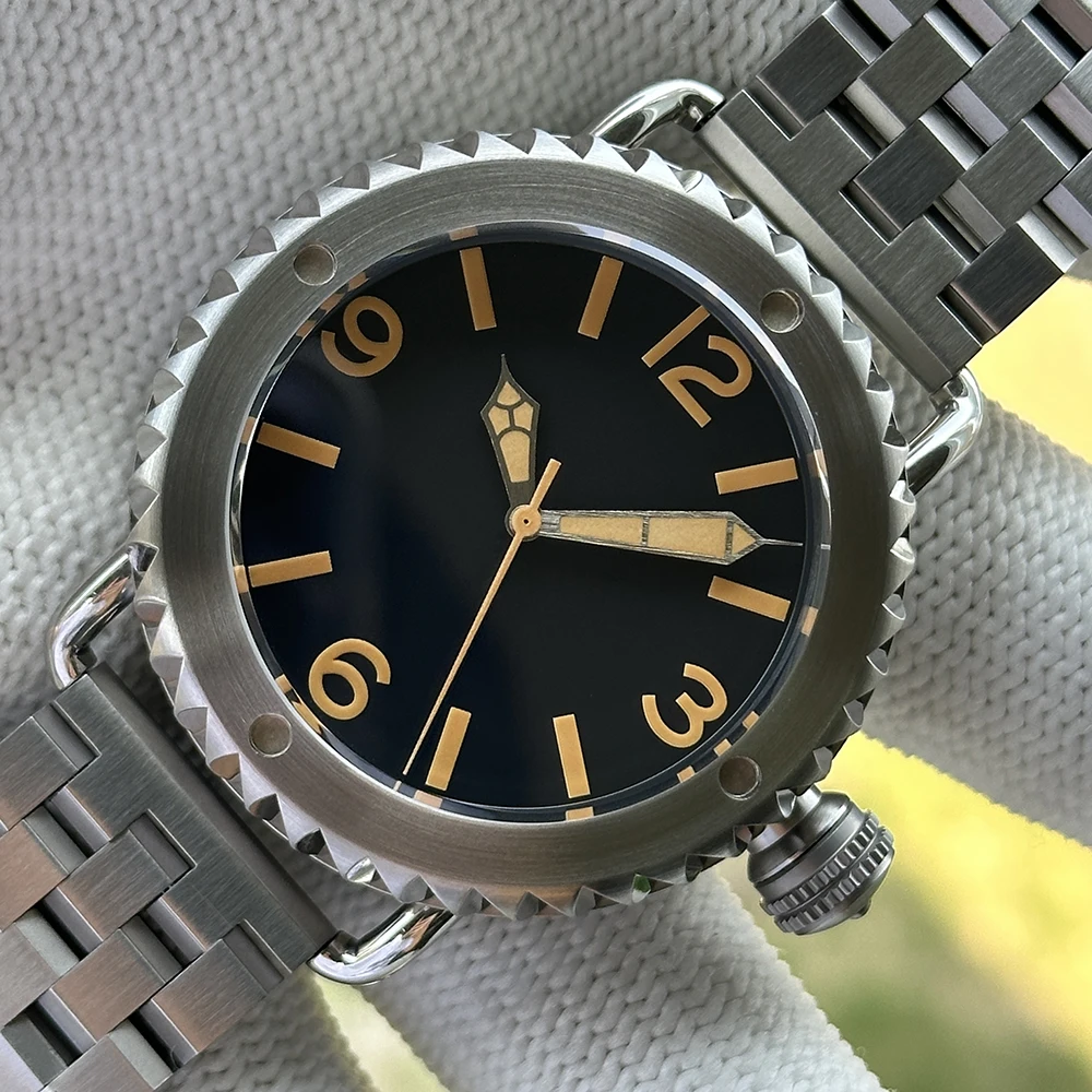 STEELDIVE Brand SD1913 No Logo Vintage Luminous 47mm Brushed Case Sapphire Glass 3000M Wateproof NH35 Automatic Mens Dive Watch
STEELDIVE Brand SD1913 No Logo Vintage Luminous 47mm Brushed Case Sapphire Glass 3000M Wateproof NH35 Automatic Mens Dive Watch