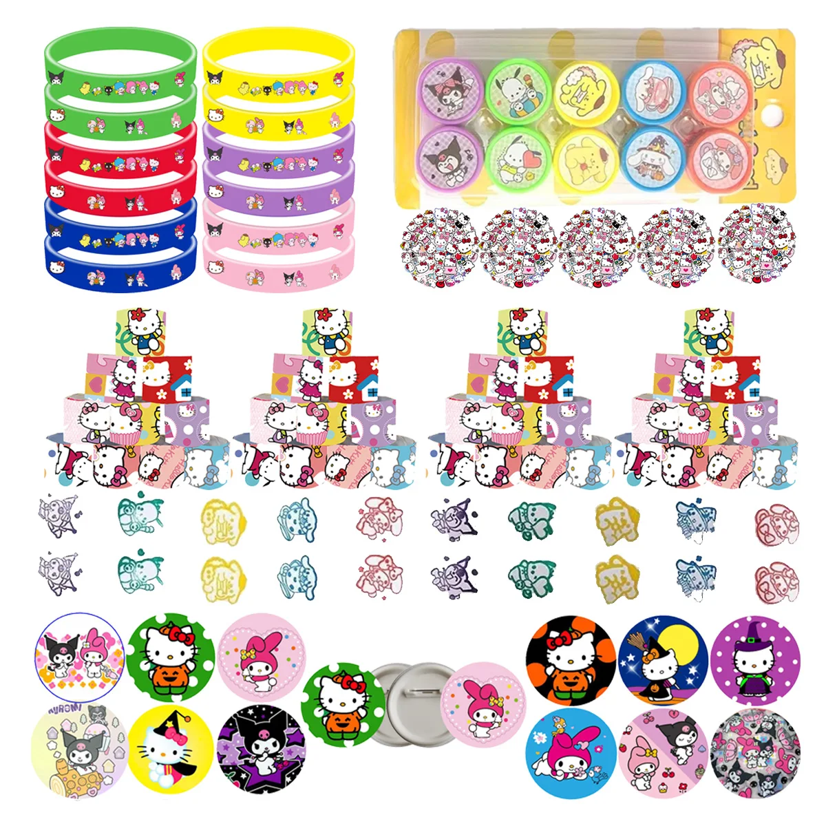 Hello Kitty Party Favor Seal Stamps Gifts Goodie Bag Toys piñatas Temporary Tattoo Sticker Slap Bracelets Wedding Supplies
Hello Kitty Party Favor Seal Stamps Gifts Goodie Bag Toys piñatas Temporary Tattoo Sticker Slap Bracelets Wedding Supplies