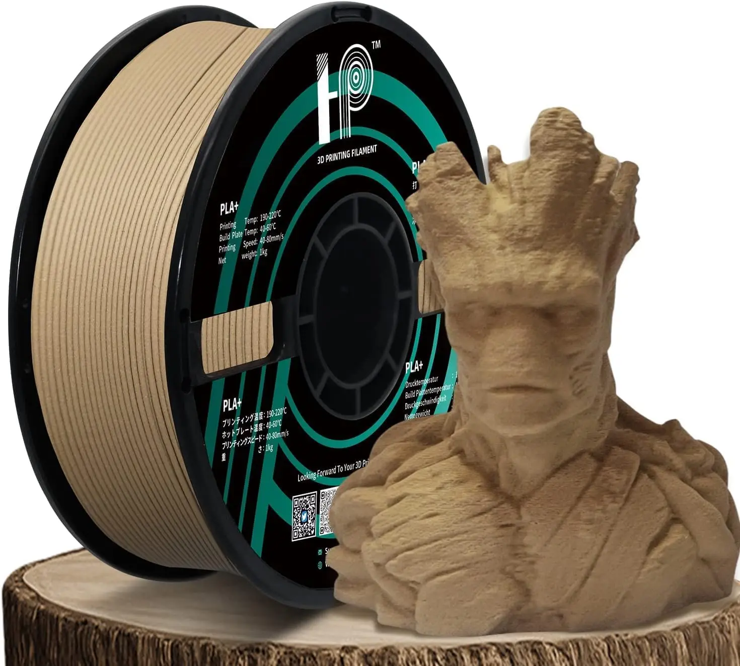 3D Printer Filament in Wood model, PLA Filament,HP3DF 1.75mm, Accuracy +/- 0.02mm, 1KG Spool (2.2 lbs), Fit Most FDM Printer
3D Printer Filament in Wood model, PLA Filament,HP3DF 1.75mm, Accuracy +/- 0.02mm, 1KG Spool (2.2 lbs), Fit Most FDM Printer