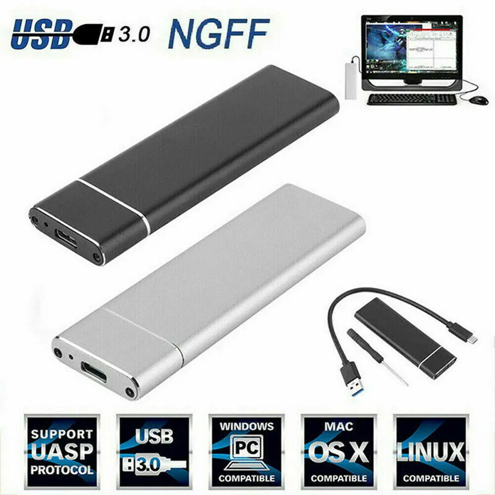 NGFF SSD USB3.1 Type-C USB C to M.2 Hard Disk Case Adapter External Enclosure Box 6Gbs for Computer Laptop Win10
NGFF SSD USB3.1 Type-C USB C to M.2 Hard Disk Case Adapter External Enclosure Box 6Gbs for Computer Laptop Win10