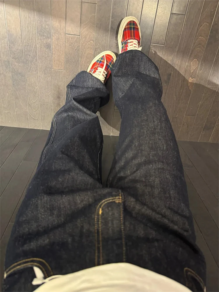 Retro Loose Straight Leg Blue Jeans mid Waist Zipper Fly Denim Pants Teenagers Fashion Vintage Style All Seasons Wear
Retro Loose Straight Leg Blue Jeans mid Waist Zipper Fly Denim Pants Teenagers Fashion Vintage Style All Seasons Wear