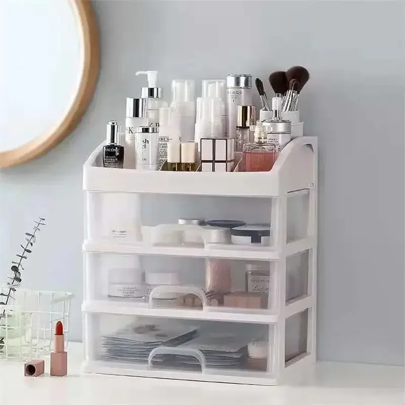 Transparent plastic four-layer three-drawer desktop drawer-type cosmetic storage box dressing table storage rack organizer
Transparent plastic four-layer three-drawer desktop drawer-type cosmetic storage box dressing table storage rack organizer