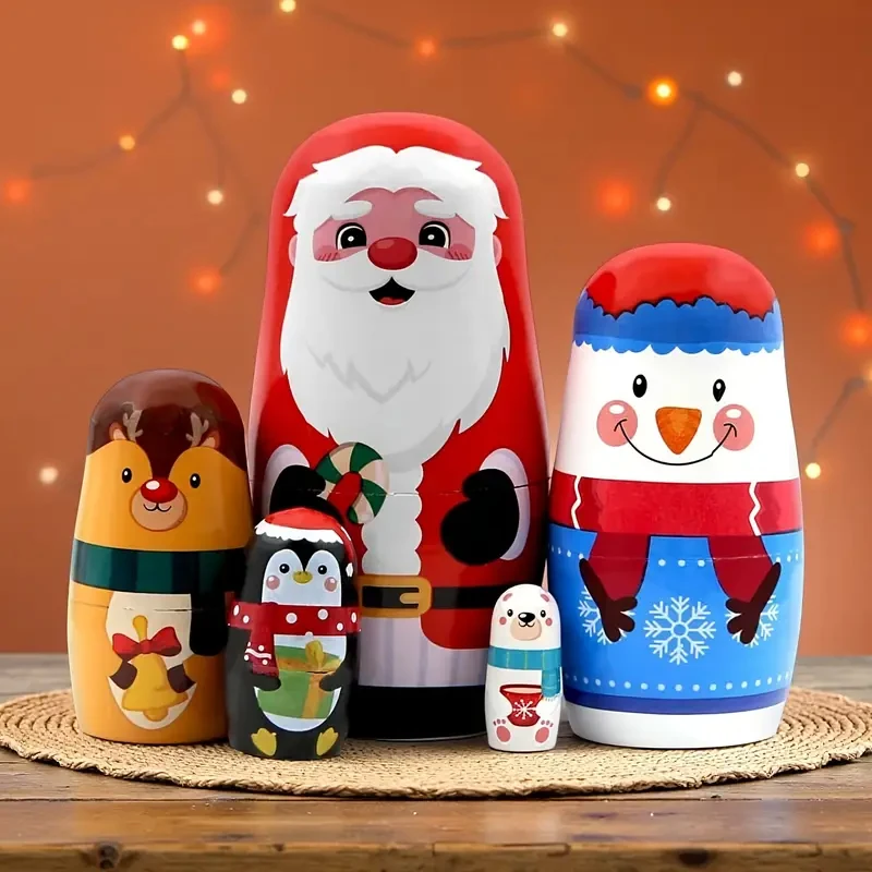 Christmas Nesting Dolls Wooden Matryoshka Russian Dolls Handmade Toy Gift Home Decor Storage Favorite Fine
Christmas Nesting Dolls Wooden Matryoshka Russian Dolls Handmade Toy Gift Home Decor Storage Favorite Fine