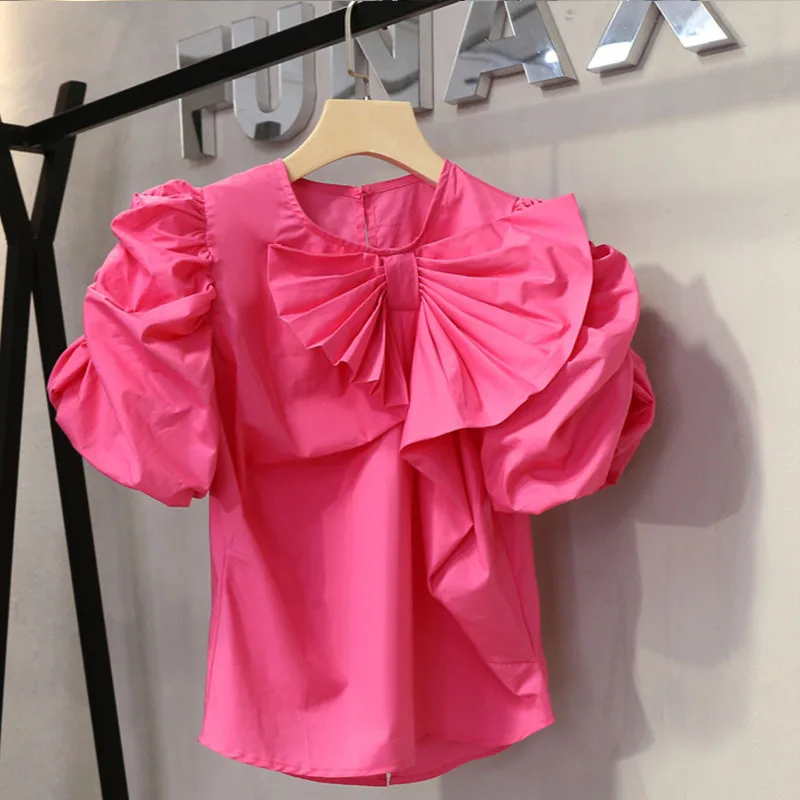 Korean Style Versatile Gentle Bow Petal Collar Shirt For Women High-End Design Sense Elegant Niche Unique Top 
Korean Style Versatile Gentle Bow Petal Collar Shirt For Women High-End Design Sense Elegant Niche Unique Top