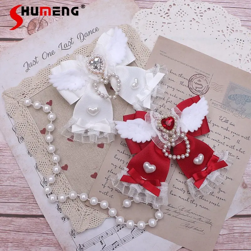 Original Japanese Style Mass-produced Sweet Cute Lolita Hair Accessory Wings Heart Beaded Versatile Hair Clip for Women Headwear
Original Japanese Style Mass-produced Sweet Cute Lolita Hair Accessory Wings Heart Beaded Versatile Hair Clip for Women Headwear