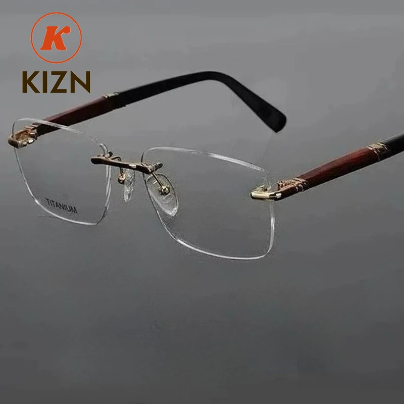 KIZN квадратные очки из палисандра и титана, мужские очки без оправы, оптическая оправа по рецепту, безрамные очки
KIZN квадратные очки из палисандра и титана, мужские очки без оправы, оптическая оправа по рецепту, безрамные очки