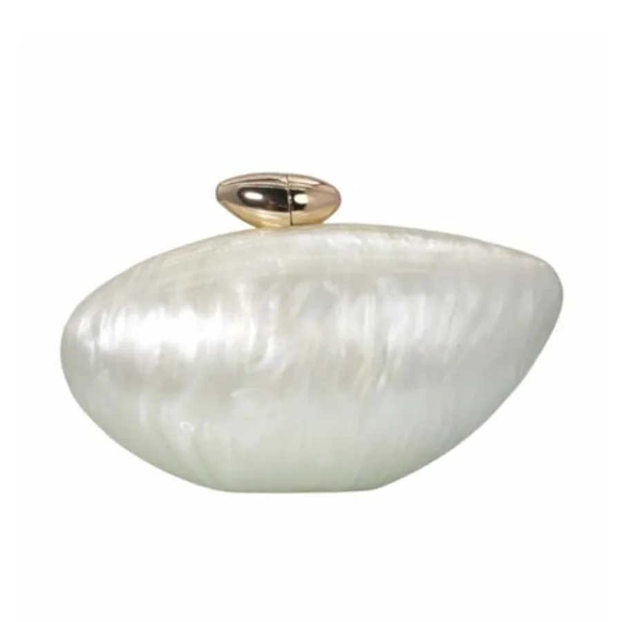 Shell Shape Acrylic Clutch Trendy Metallic Acrylic Evening Bag Shiny Egg Purses and Handbags for Women Wedding Party
Shell Shape Acrylic Clutch Trendy Metallic Acrylic Evening Bag Shiny Egg Purses and Handbags for Women Wedding Party