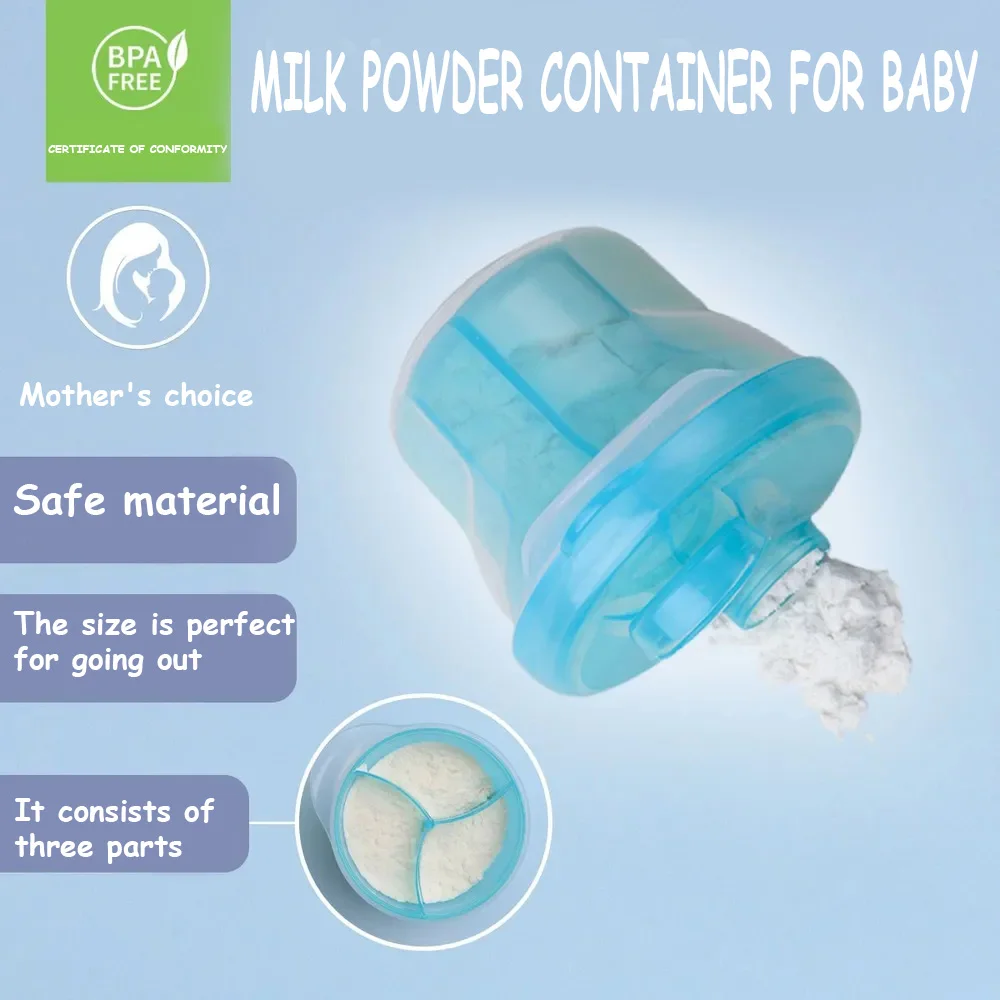 3-х отделений, разделенный портативный дозатор для смеси, контейнер для еды без BPA, органайзер для детского питания, портативный для путешествий 
3-х отделений, разделенный портативный дозатор для смеси, контейнер для еды без BPA, органайзер для детского питания, портативный для путешествий