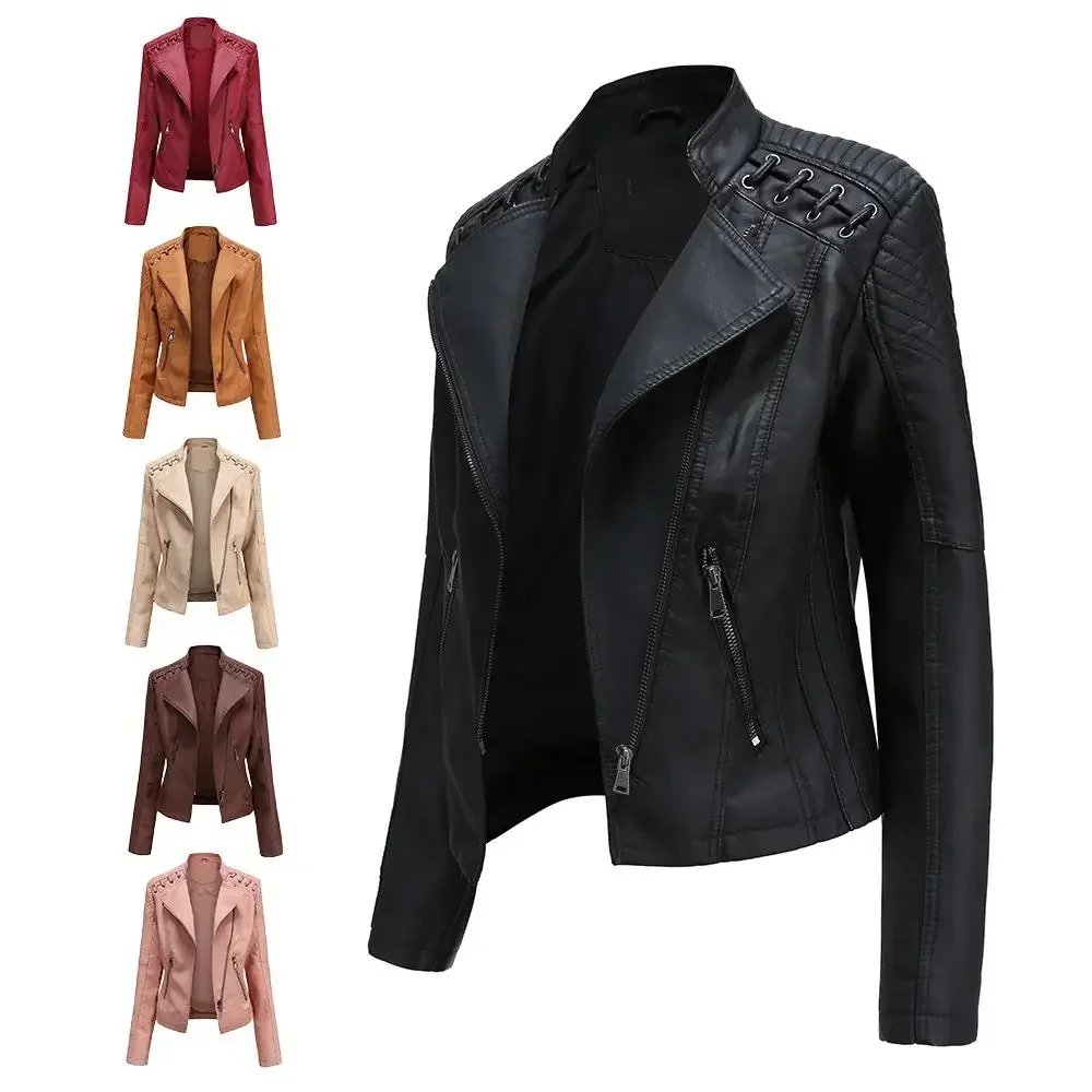 2023 new spring and autumn women's leather jacket female short jacket Slim thin section leather jacket ladies motorbike clothing
2023 new spring and autumn women's leather jacket female short jacket Slim thin section leather jacket ladies motorbike clothing