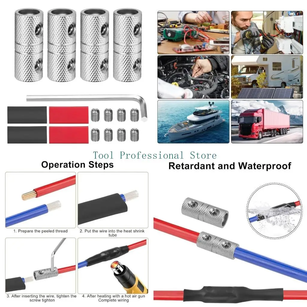 57QF 0 Gauge Wire Splices Connectors, 0 Gauge Battery Cable Coupler Wire Butt
57QF 0 Gauge Wire Splices Connectors, 0 Gauge Battery Cable Coupler Wire Butt