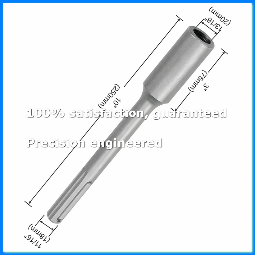 SDS-Max 18mm Diameter Shank Ground Rod Driver for 5/8 Inch and 3/4 Inch Ground Rods, Work with SDS Max Rotary Hammers-A49I
SDS-Max 18mm Diameter Shank Ground Rod Driver for 5/8 Inch and 3/4 Inch Ground Rods, Work with SDS Max Rotary Hammers-A49I