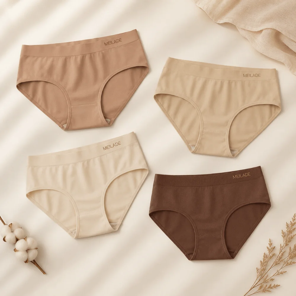 4Pcs Personalized Mid Waist Simple Panties Cotton Crotch Tummy Control Seamless Briefs Underwear Women's Briefs Large Size
4Pcs Personalized Mid Waist Simple Panties Cotton Crotch Tummy Control Seamless Briefs Underwear Women's Briefs Large Size