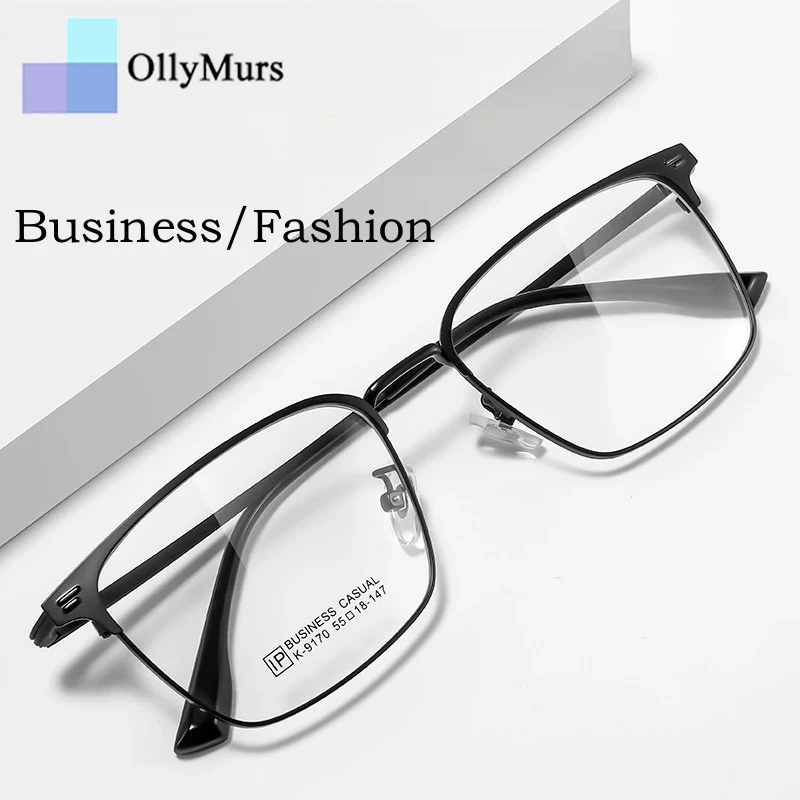 OLLYMURS Alloy Myopia Glasses Frame Men Women Retro Square Optical Prescription Eyeglasses 9170K Business Fashion High Quality
OLLYMURS Alloy Myopia Glasses Frame Men Women Retro Square Optical Prescription Eyeglasses 9170K Business Fashion High Quality