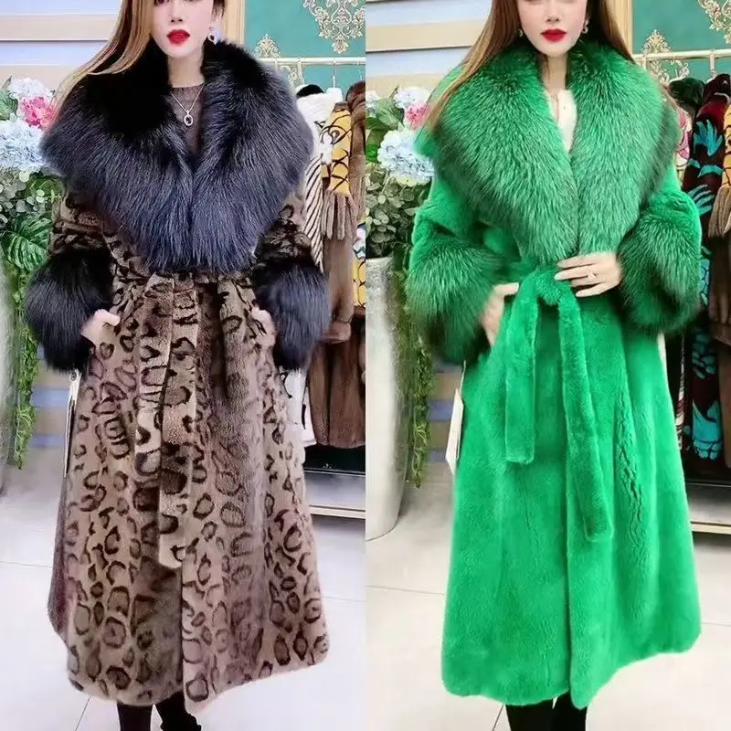 Popular Faux Fur Coat with Stylish Look Winter Thickened Overcoat Trendy Sexy Jacket Large Fur Collar Coat Socialite Outwear
Popular Faux Fur Coat with Stylish Look Winter Thickened Overcoat Trendy Sexy Jacket Large Fur Collar Coat Socialite Outwear