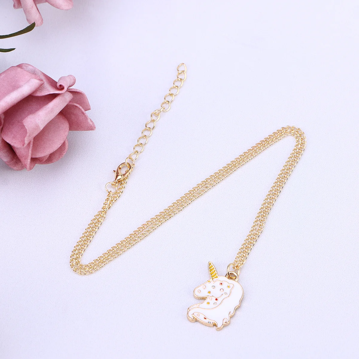 Women Necklace Cartoon Unicorn Shape Style Multicolor Dripping Oil Pendant Unique Charming Necklace for Daily Wear and
Women Necklace Cartoon Unicorn Shape Style Multicolor Dripping Oil Pendant Unique Charming Necklace for Daily Wear and