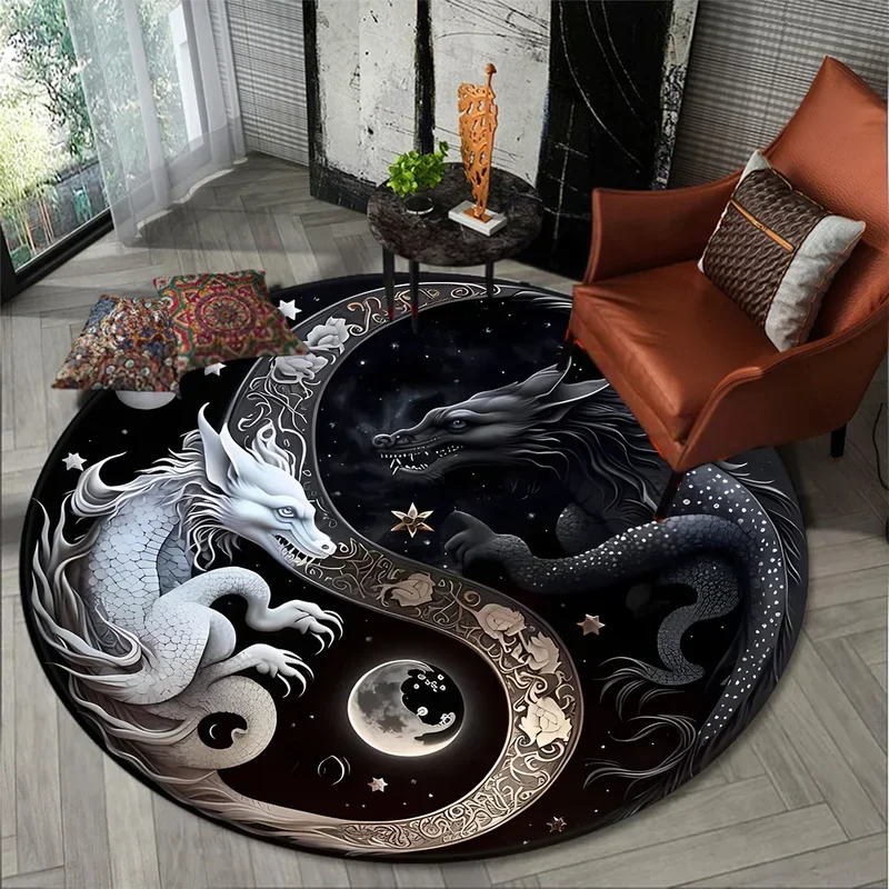JY01Modern Dragon Pattern Area Round Rug Dragon Carpet Home Hotel Living Room Non-slip Floor Mats for Bedroom Laundry Room Rug@1
JY01Modern Dragon Pattern Area Round Rug Dragon Carpet Home Hotel Living Room Non-slip Floor Mats for Bedroom Laundry Room Rug@1