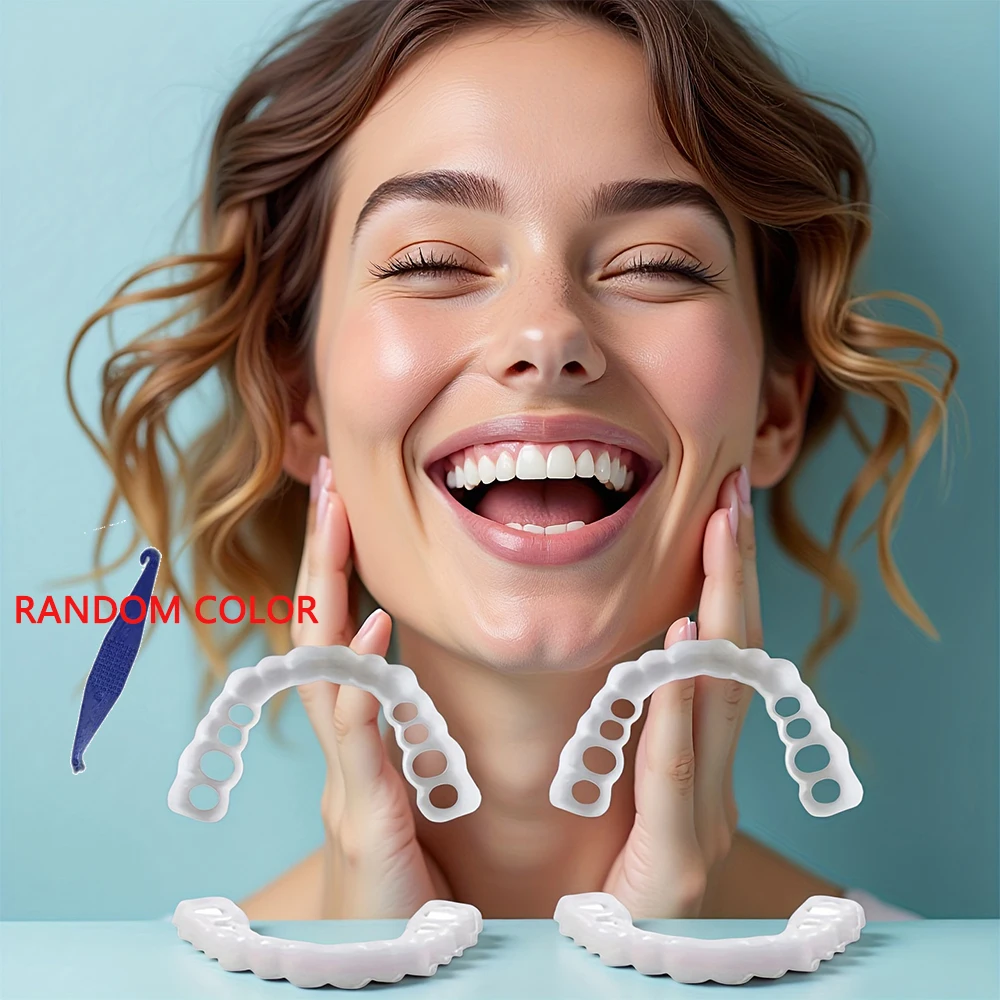 Food Grade Silicone Teeth Veneers Reusable Whitening Cover, Easy clean surface maintain oral hygiene H2931
Food Grade Silicone Teeth Veneers Reusable Whitening Cover, Easy clean surface maintain oral hygiene H2931