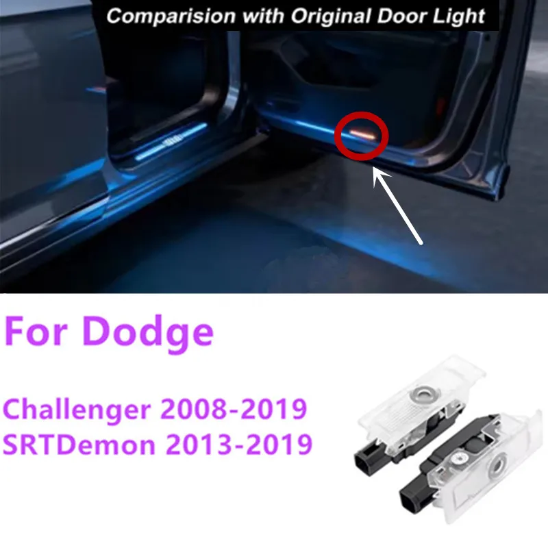 2PCS For Dodge Challenger 2008-2019 SRT Demon 2013-2019 Led Car Welcome Light Car Styling Laser Projector Logo Ghost Shadow Lamp
2PCS For Dodge Challenger 2008-2019 SRT Demon 2013-2019 Led Car Welcome Light Car Styling Laser Projector Logo Ghost Shadow Lamp