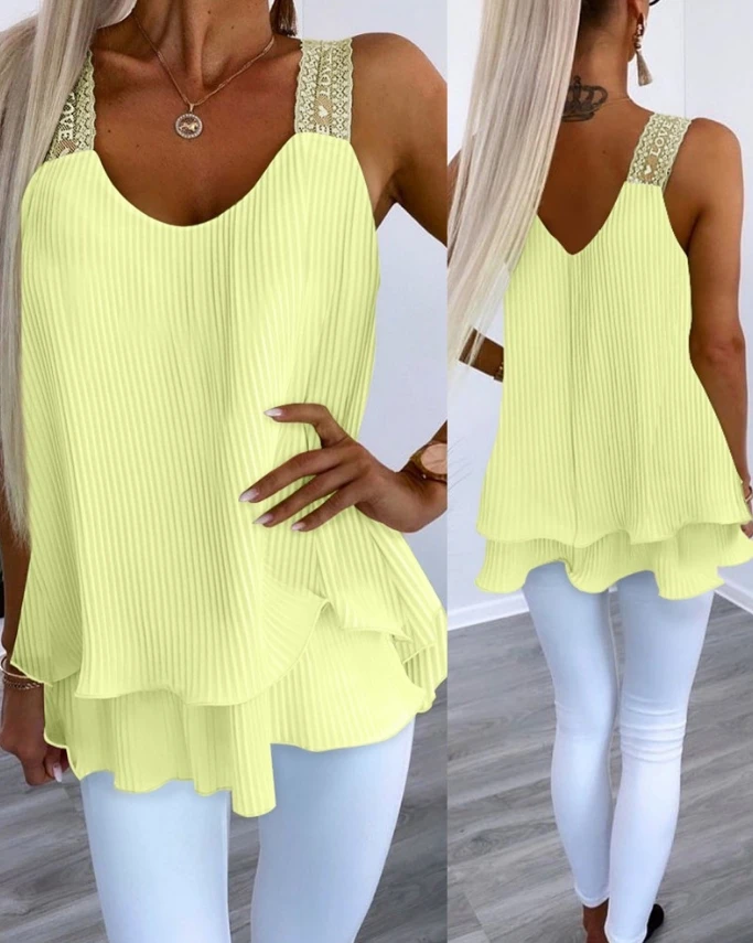 Women's Beach Tank Top 2024 Spring Summer Latest Love Heart Pattern Contrast Lace Vest Casual U-Neck Thick Strap Vacation Sling
Women's Beach Tank Top 2024 Spring Summer Latest Love Heart Pattern Contrast Lace Vest Casual U-Neck Thick Strap Vacation Sling