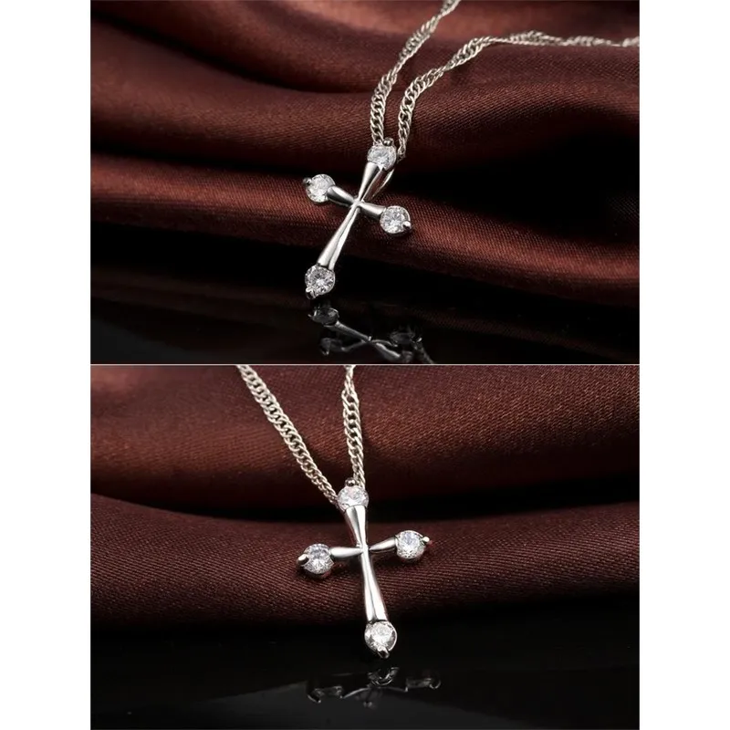 Women Best Gift Simple Elegant 925 Sterling Silver Chain Cubic Zircon Cross Necklace For Women Best Gift Fast Shipping
Women Best Gift Simple Elegant 925 Sterling Silver Chain Cubic Zircon Cross Necklace For Women Best Gift Fast Shipping
