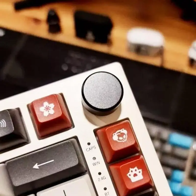 Round Metal Knob For F75 IK75 Mechanical Keyboard Metal Knob Precise Control and Brightness Control Easy Installs