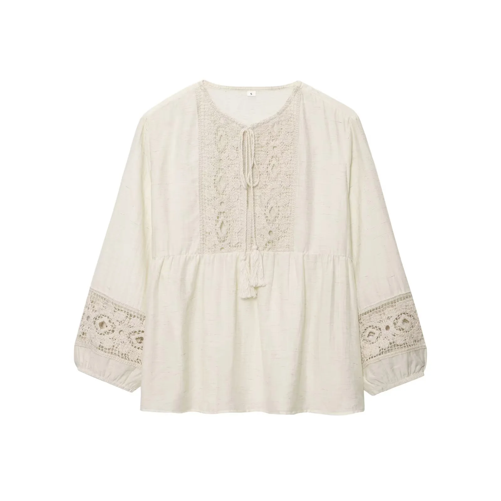 European and American style foreign trade women's clothing new 2025 fashionable versatile woven and spliced shirt
European and American style foreign trade women's clothing new 2025 fashionable versatile woven and spliced shirt