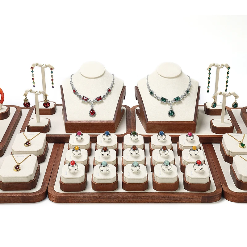 Solid wood jewelry display props, rings, necklaces, bracelets, display racks, trays, live streaming jewelry display racks
Solid wood jewelry display props, rings, necklaces, bracelets, display racks, trays, live streaming jewelry display racks