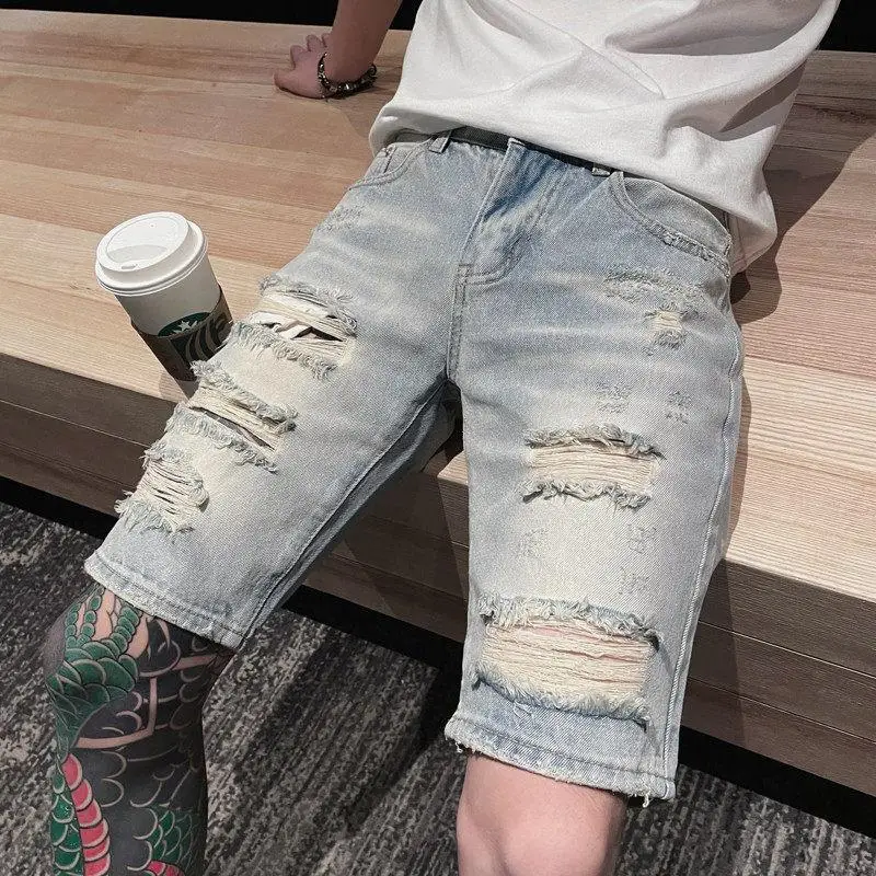Viral Mens Shorts Trendy Distressed Denim Five Inch Summer Casual Lightweight Breathable
Viral Mens Shorts Trendy Distressed Denim Five Inch Summer Casual Lightweight Breathable