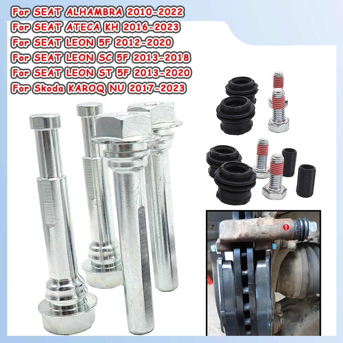 Brake Caliper Cylinder Slider Guide Pin Rubber Bushing Boot Seal Kit For SEAT ALHAMBRA ATECA KH LEON 5F SC ST Skoda KAROQ NU
Brake Caliper Cylinder Slider Guide Pin Rubber Bushing Boot Seal Kit For SEAT ALHAMBRA ATECA KH LEON 5F SC ST Skoda KAROQ NU