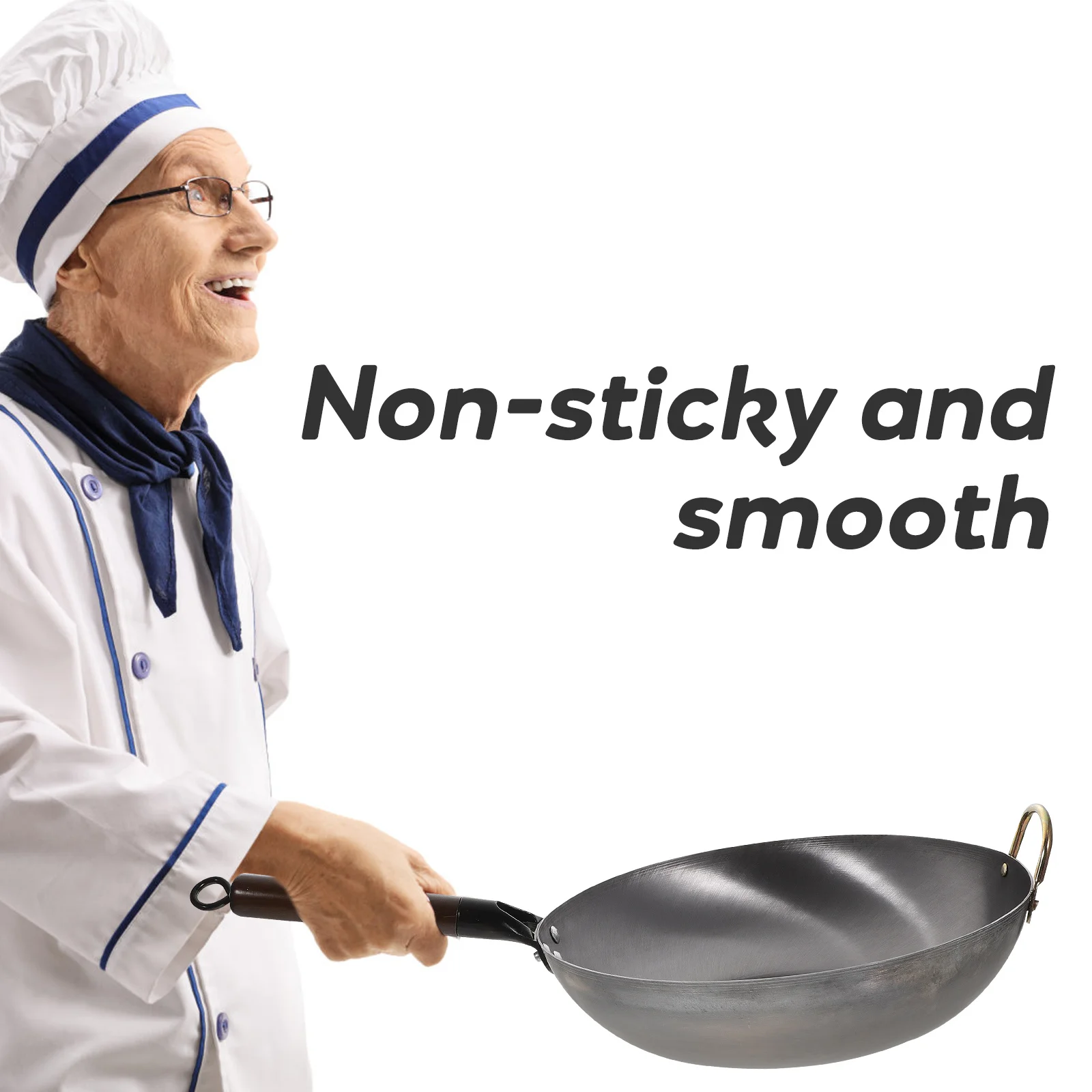 Flat Bottom Iron Wok Pan Non-Stick Thickened Kitchen Cooking Frying Pan Smooth Heat Distribution for Home Outdoor Bbq
Flat Bottom Iron Wok Pan Non-Stick Thickened Kitchen Cooking Frying Pan Smooth Heat Distribution for Home Outdoor Bbq