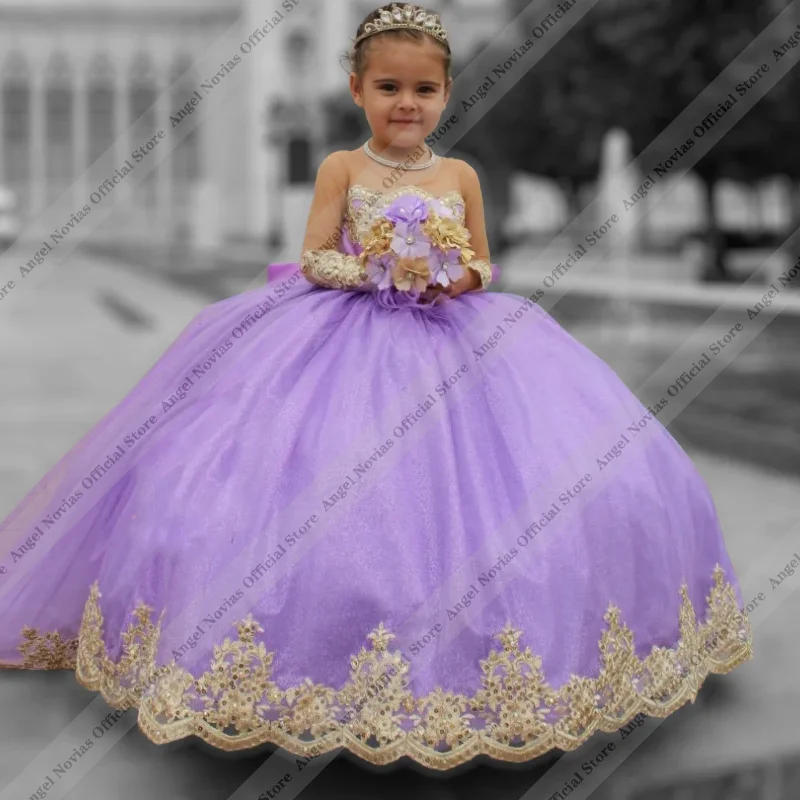 Angel Novias Long Sleeves Lilac Flower Girl Dress Quality Fluffy Flowers For Wedding Princess Birthday Party Evening Gowns
Angel Novias Long Sleeves Lilac Flower Girl Dress Quality Fluffy Flowers For Wedding Princess Birthday Party Evening Gowns