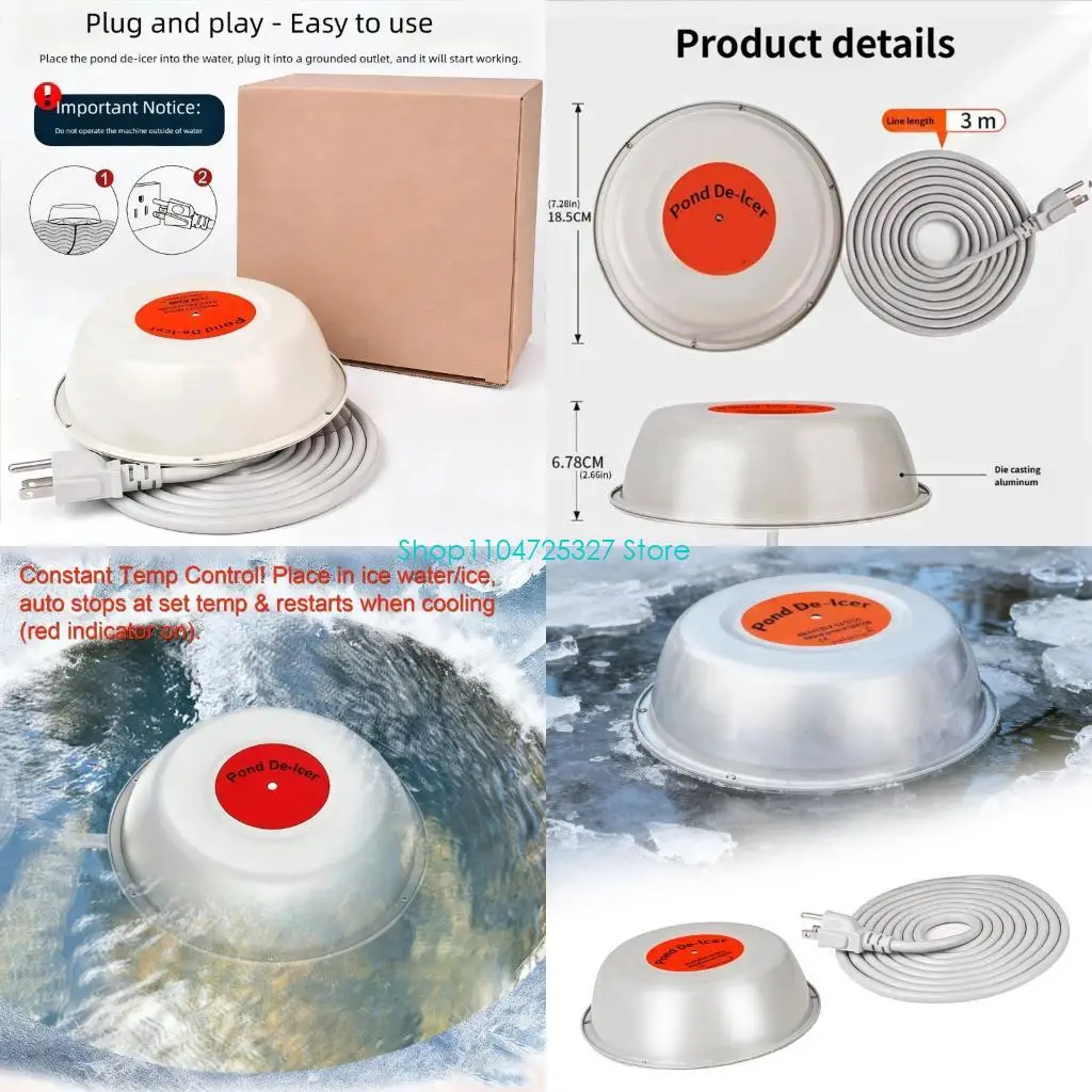 D8KF 1000W Floating Thermostatically Controlled Outdoor Pond Heater For Ponds & Livestock Drinking Troughs De-Icing
D8KF 1000W Floating Thermostatically Controlled Outdoor Pond Heater For Ponds & Livestock Drinking Troughs De-Icing