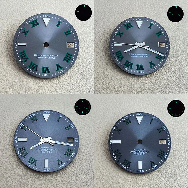 NH Watch Dial Accessories 35 WatchDial 28.5mm dial green luminous for NH mechanical 35/36 movement watch accessories
NH Watch Dial Accessories 35 WatchDial 28.5mm dial green luminous for NH mechanical 35/36 movement watch accessories